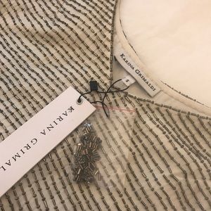 Karina Grimaldi, NWT,S Leisah Beaded Top